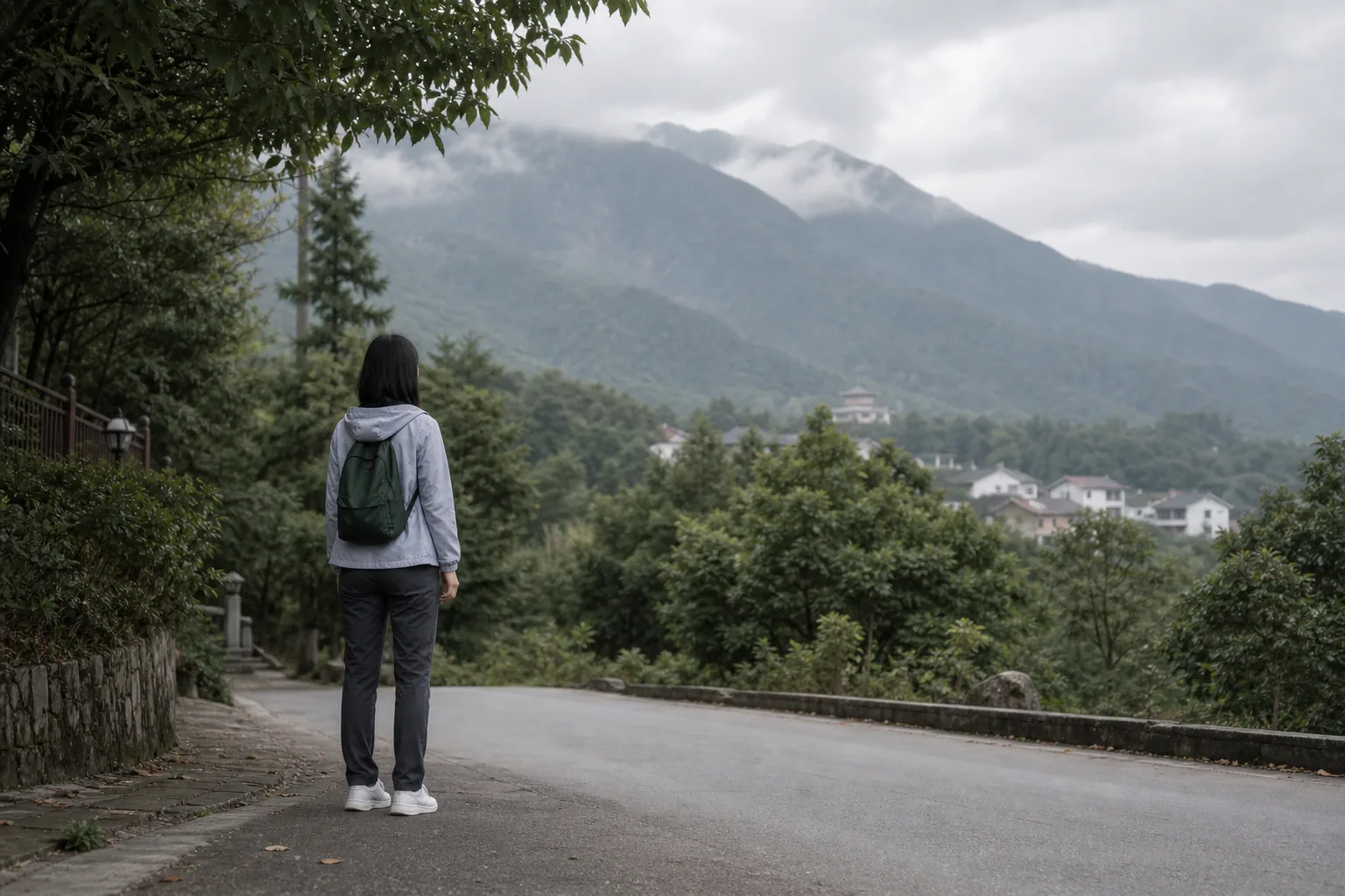 离开南岳回望衡山