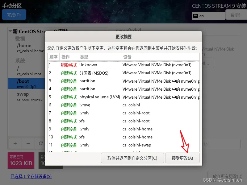 分区完成